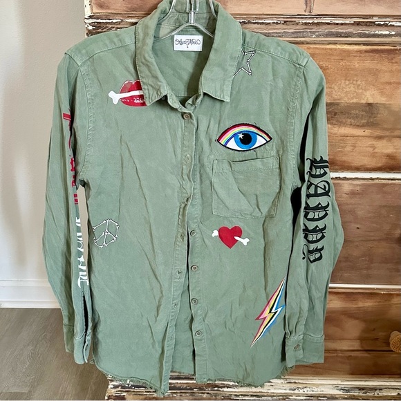 REVOLVE Bone Elements LS Button Up Shirt | Sloane by Lauren Moshi Size Small - Picture 4 of 12